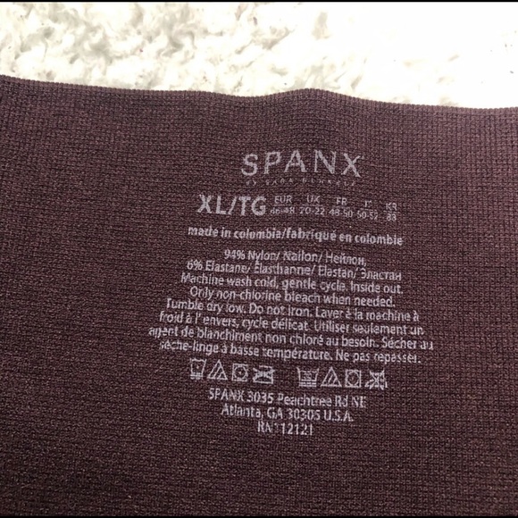 SPANX Look At Me Now Seamless Leggings Burgundy XL - New in bag - Picture 8 of 9